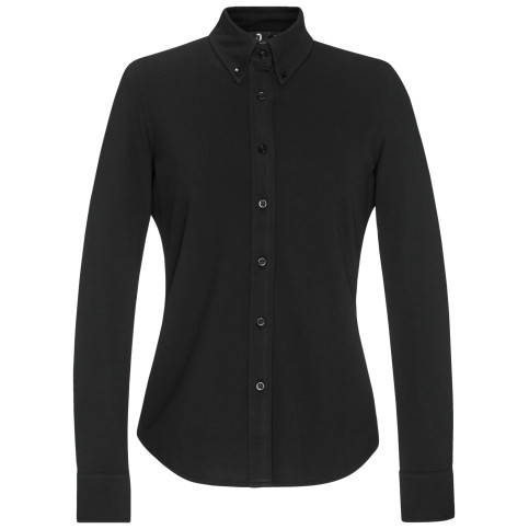 Damenbluse Piqué Langarm