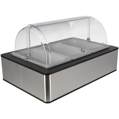 Vitrină frigorifică Fundale anthrazit 10 cm melamină albă 3 x 1/3