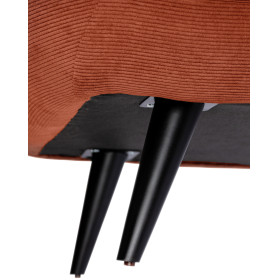 Canapea 3 locuri Kelso corduroy, picioare negre