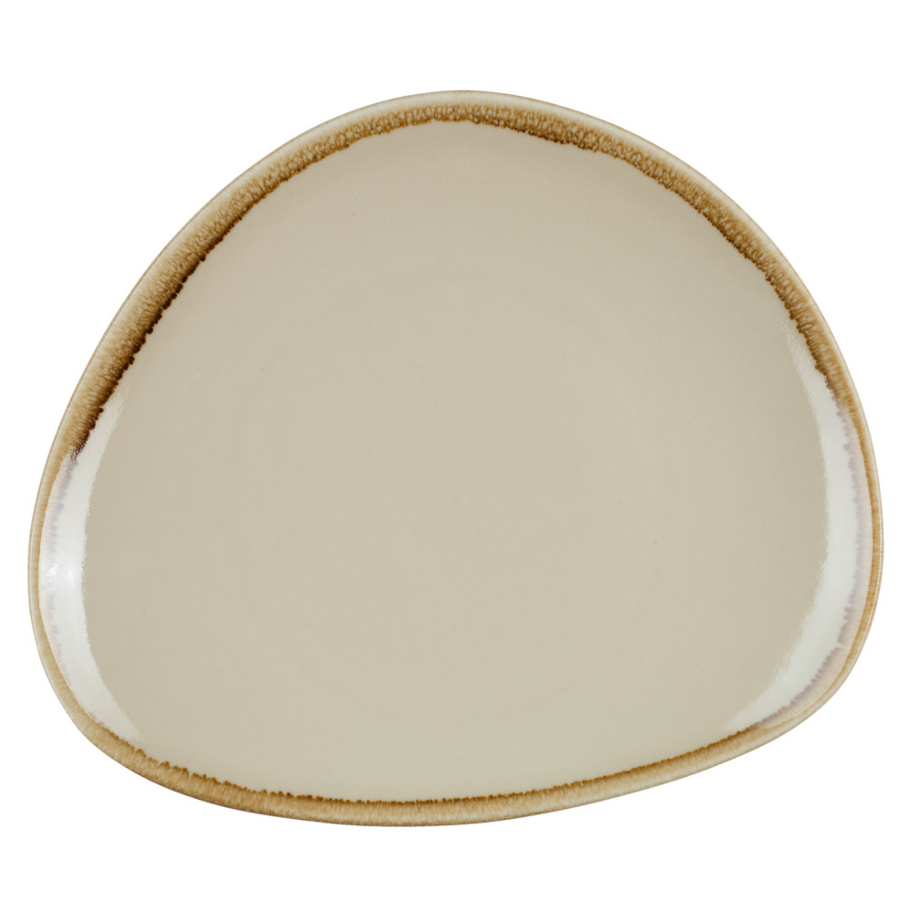 Teller flach Glaze dreieckig