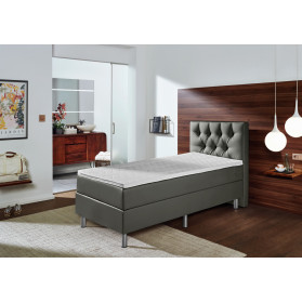 Boxspringbett Basic Kunstleder, Rückenteil Chesterfield